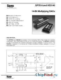 Datasheet HS3140C-3Q manufacturer Sipex